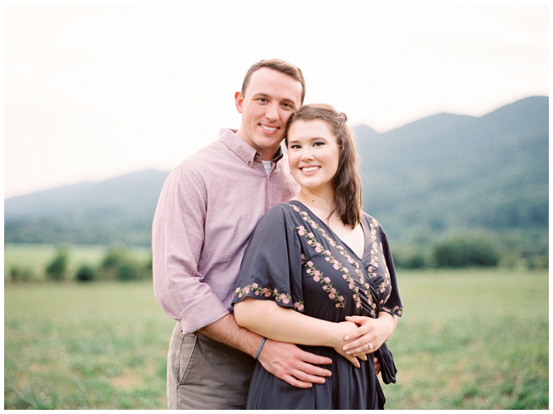 engagement photos in lush greenery Mendota VA