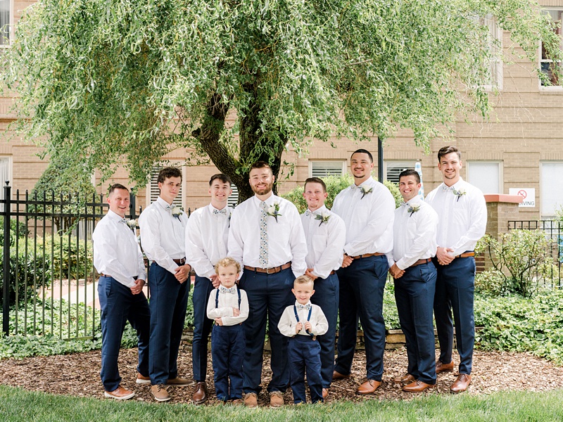 groomsmen group photo Hidden Meadows Afton TN