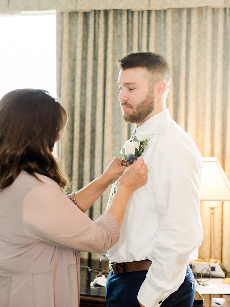 groom candid moment with mother Hidden Meadows TN