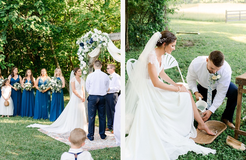 Hidden Meadows wedding ceremony with guests