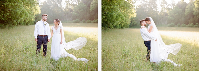 bride and groom holding hands Hidden Meadows TN