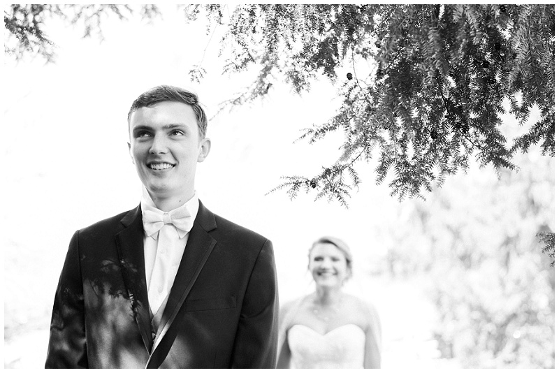 bride and groom first look Homewood Asheville NC