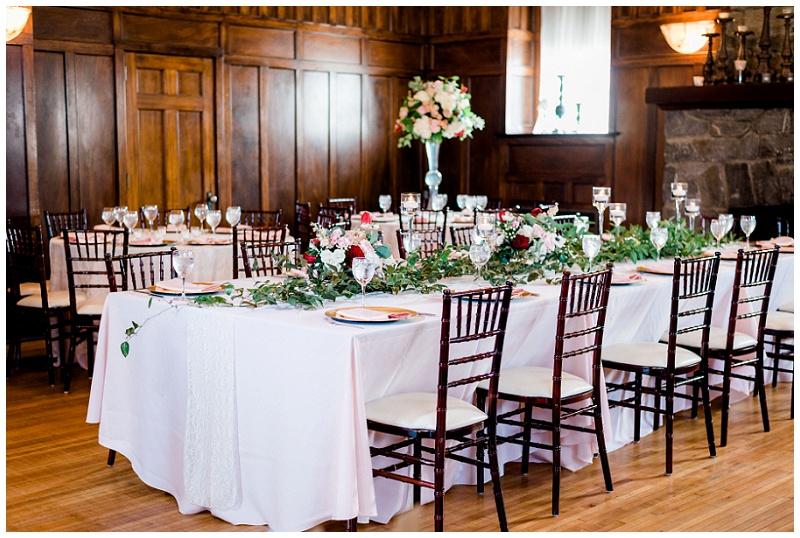 elegant timeless reception decorations Homewood Asheville NC