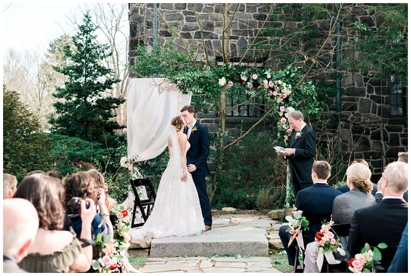 bride and groom exchanging vows Asheville NC