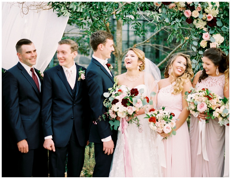 bridal party group photo Homewood Asheville NC