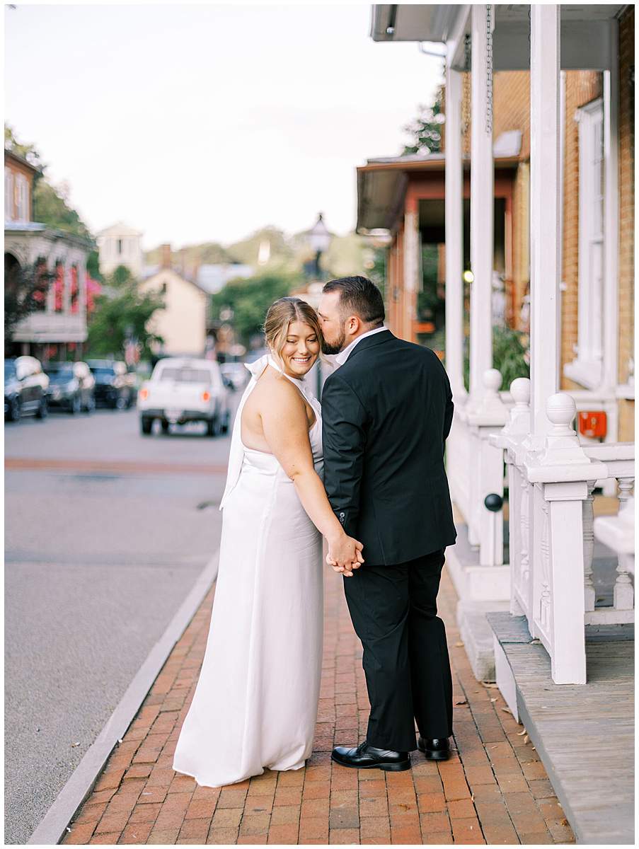 couple strolling through historic town Jonesborough TN