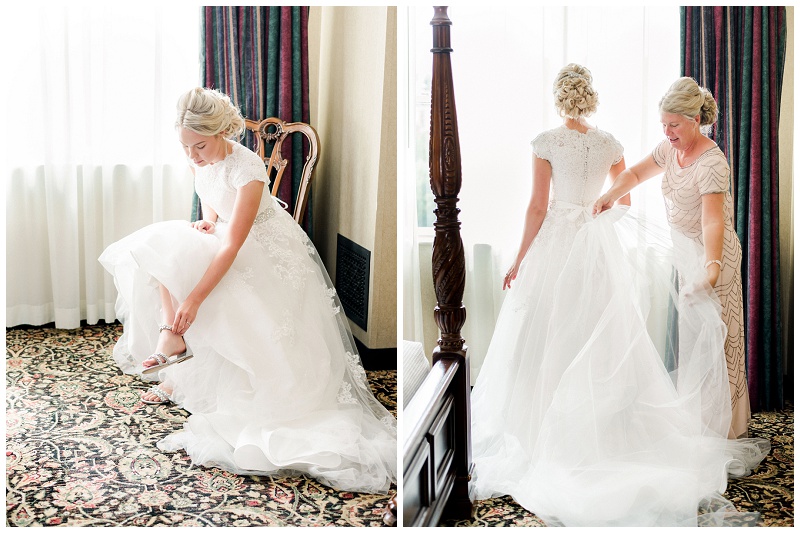 bridesmaids getting ready Carnegie Hotel