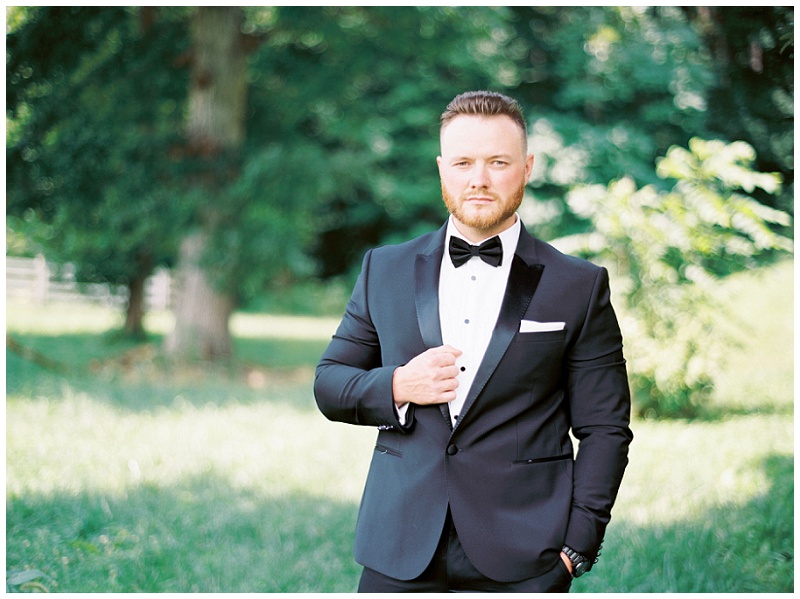 classic groom portrait Tennessee wedding