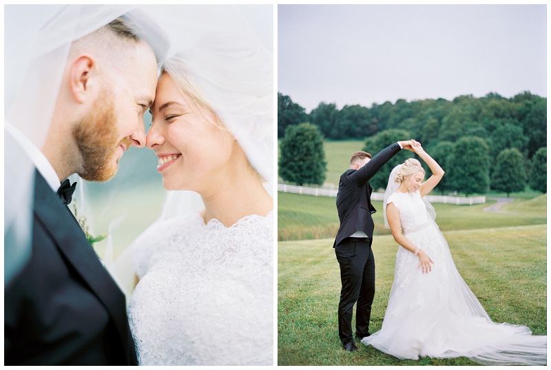 rustic wedding couple photos Grace Meadows Farm