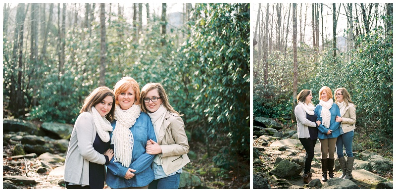 family hugging candid Gatlinburg TN