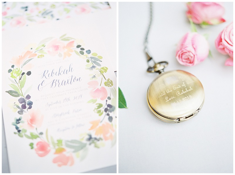 bridal details invitation suite East Tennessee wedding