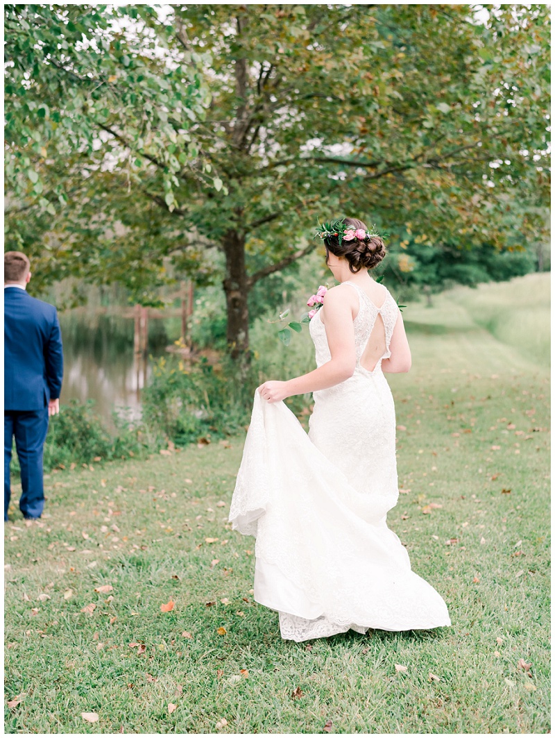 bride and groom first look Tri-Cities TN wedding photographer