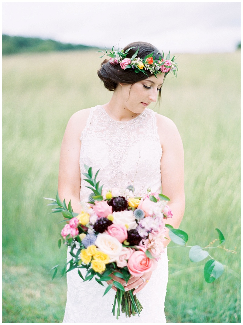 romantic bride portraits East Tennessee wedding