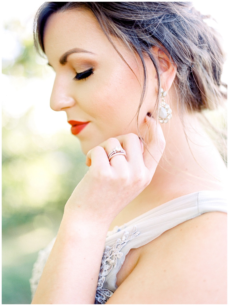 bride wearing wedding earrings and necklace bridal portrait East TN wedding bride wearing wedding earrings and necklace bridal portrait East TN wedding
