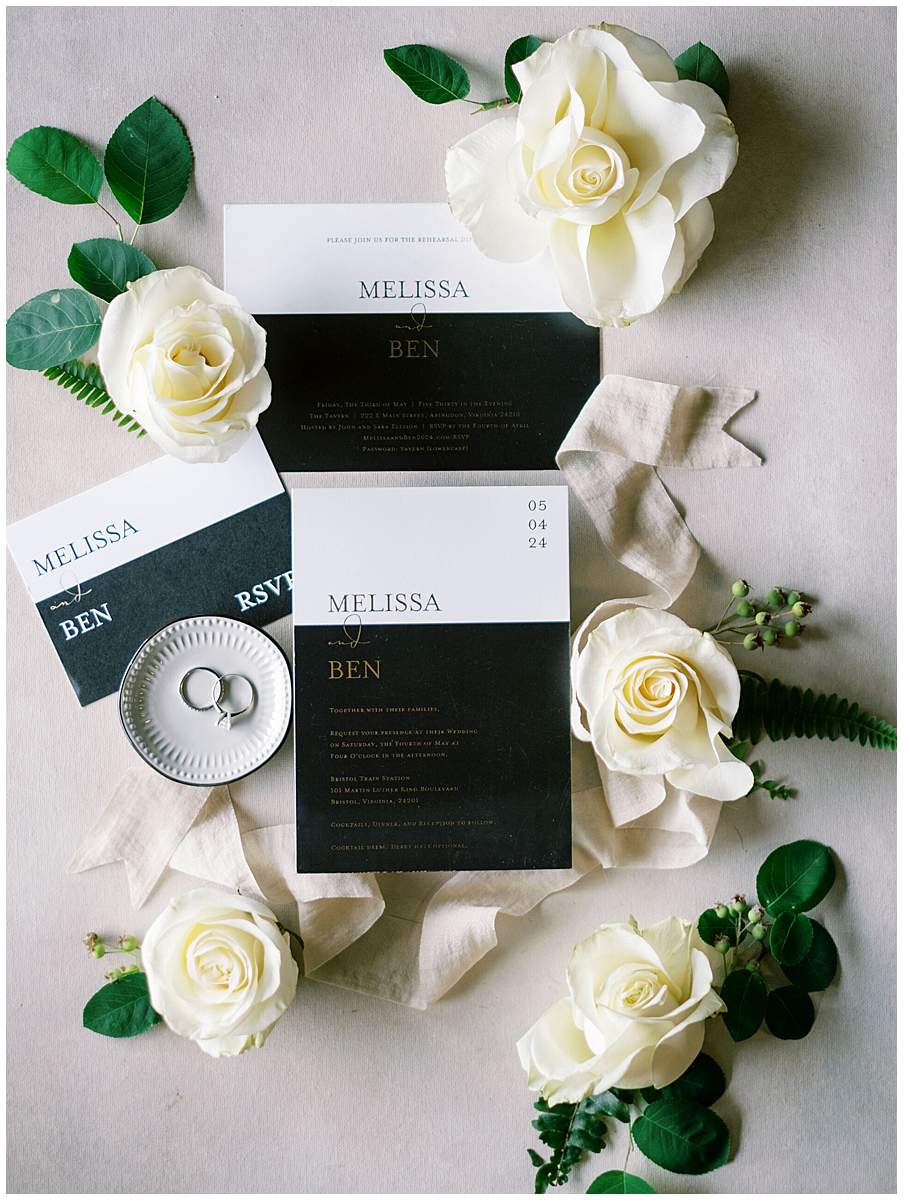 invitation suite details Tri-Cities wedding