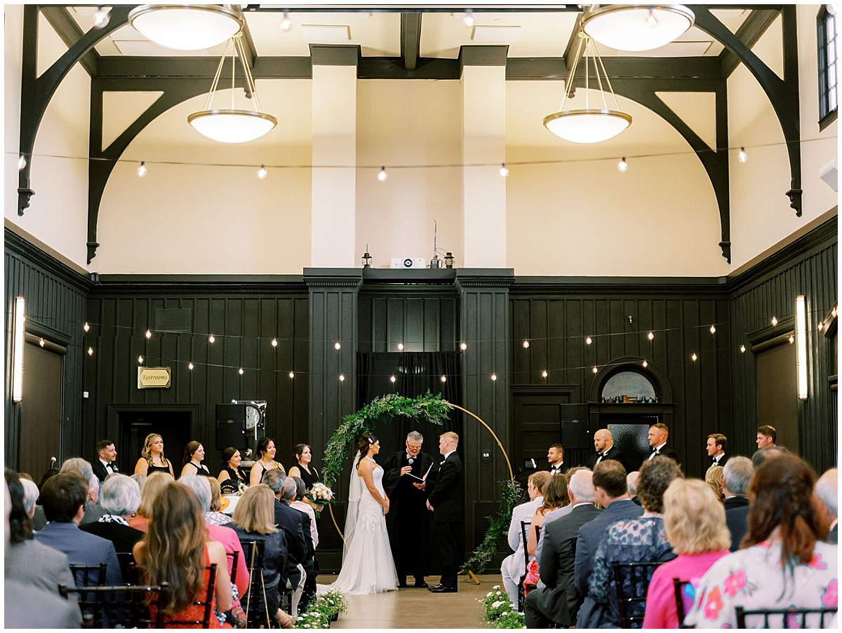 ceremony setup historic train station VA