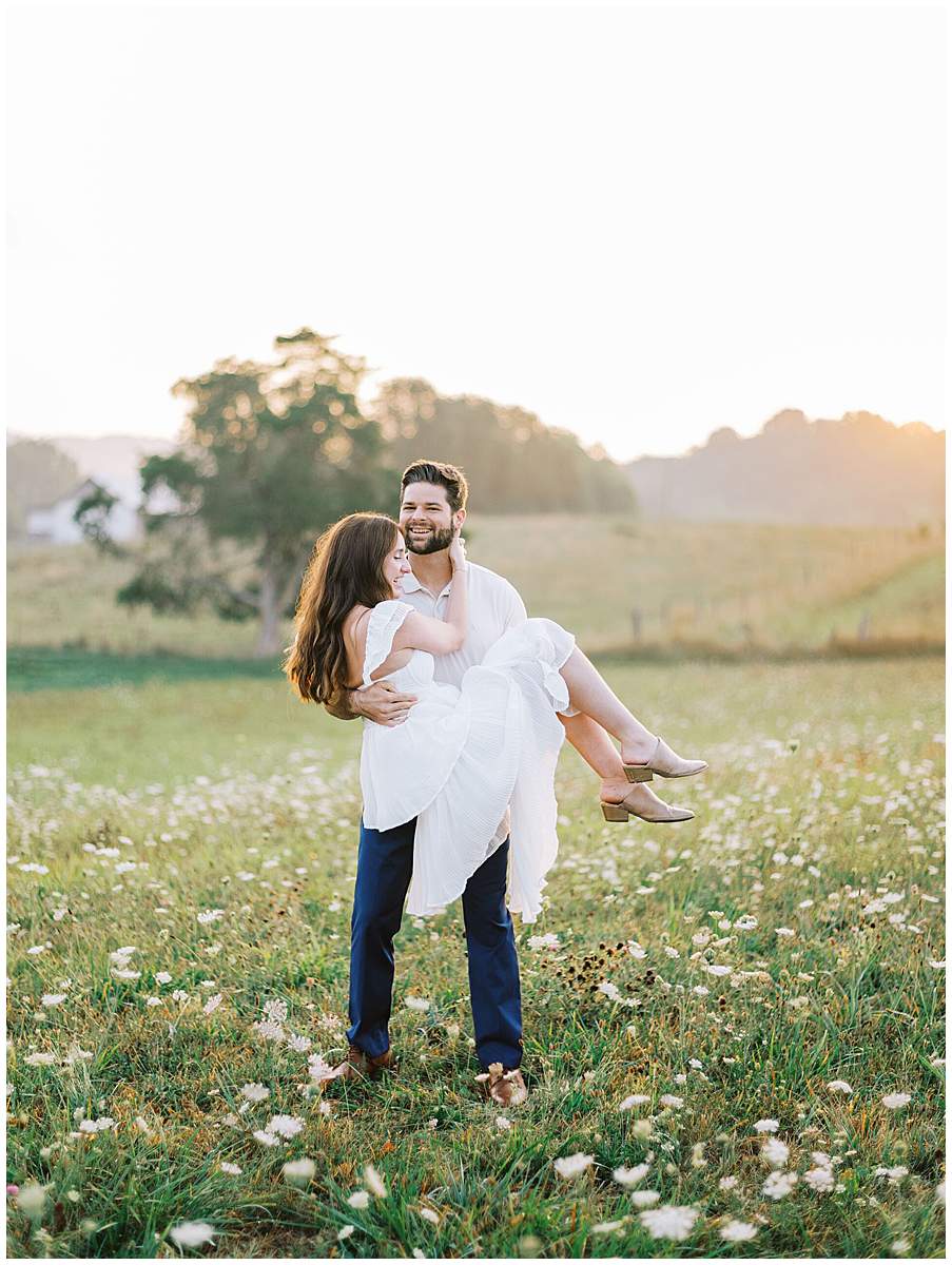 golden hour engagement session Tri Cities TN