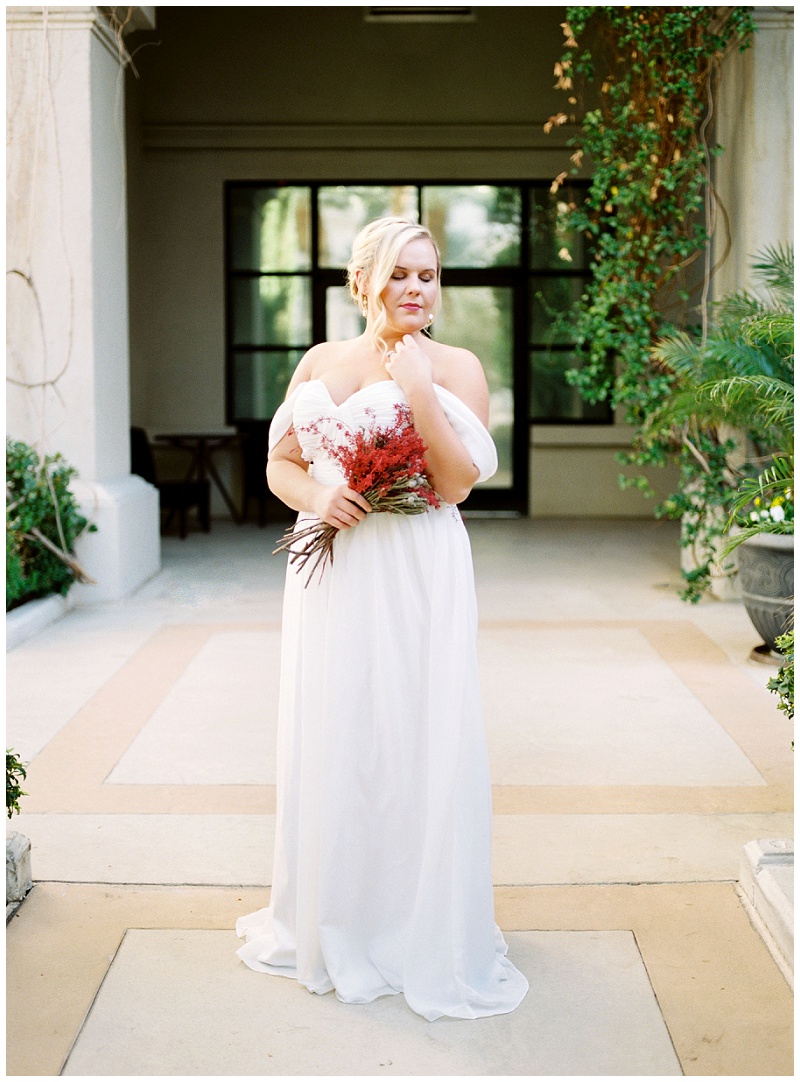 bridal portrait Caesars Palace pool area Las Vegas