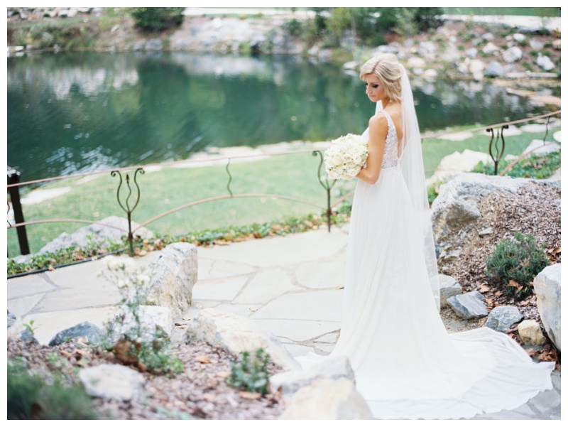 bride in wedding gown Waterstone Johnson City TN