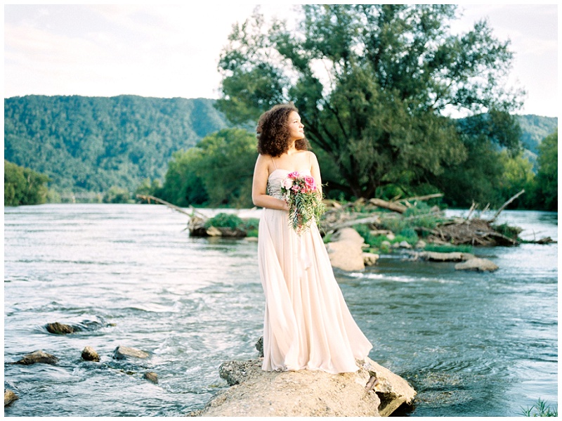 bride standing coastal landscape Hilton Head NC