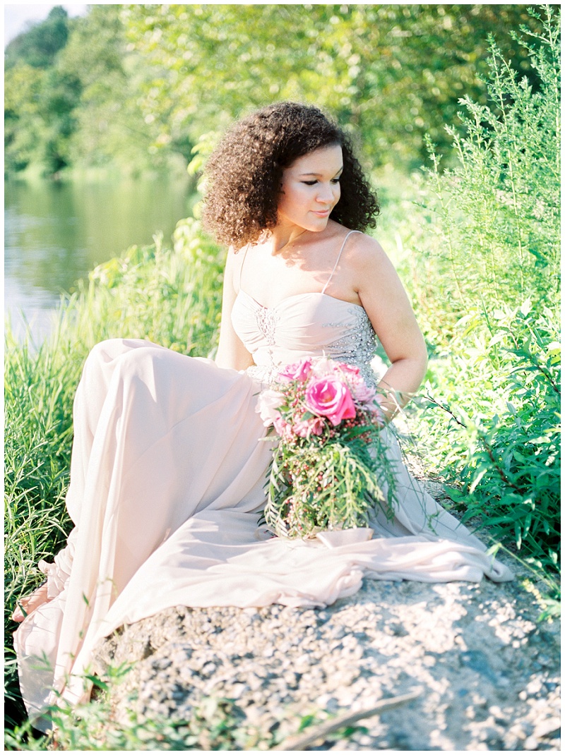 bride posing coastal scenery Hilton Head North Carolina