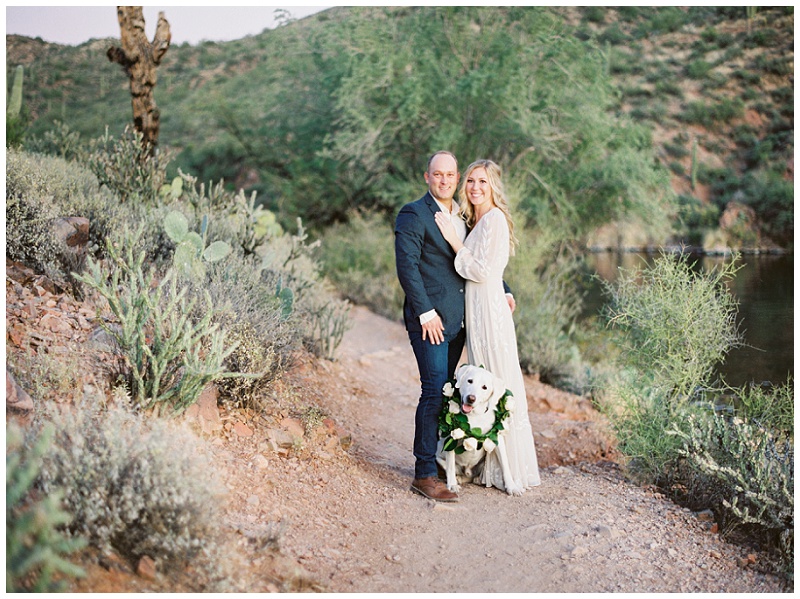 Arizona engagement photographer desert session Saguaro Lake