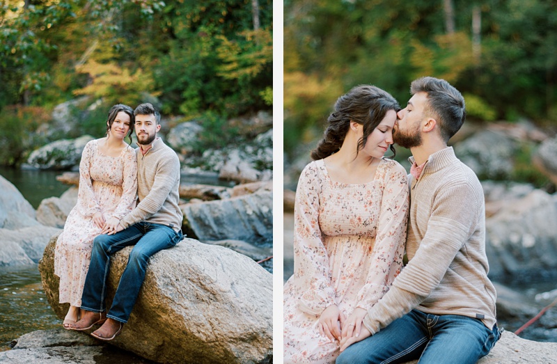 mountain engagement session Banner Elk NC couple