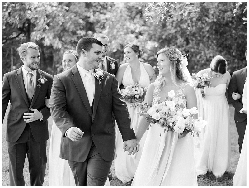 wedding party portraits Greeneville TN barn venue