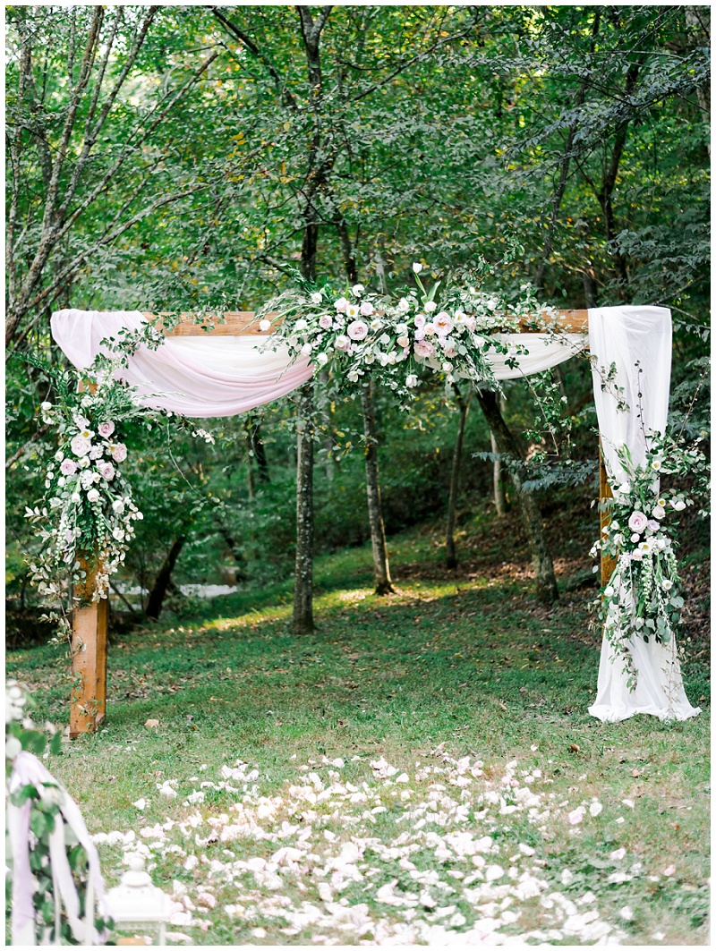 East Tennessee barn wedding ceremony Greeneville TN