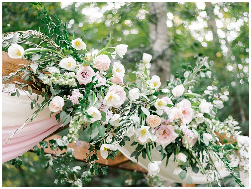 ceremony floral arbor decor Greeneville TN wedding
