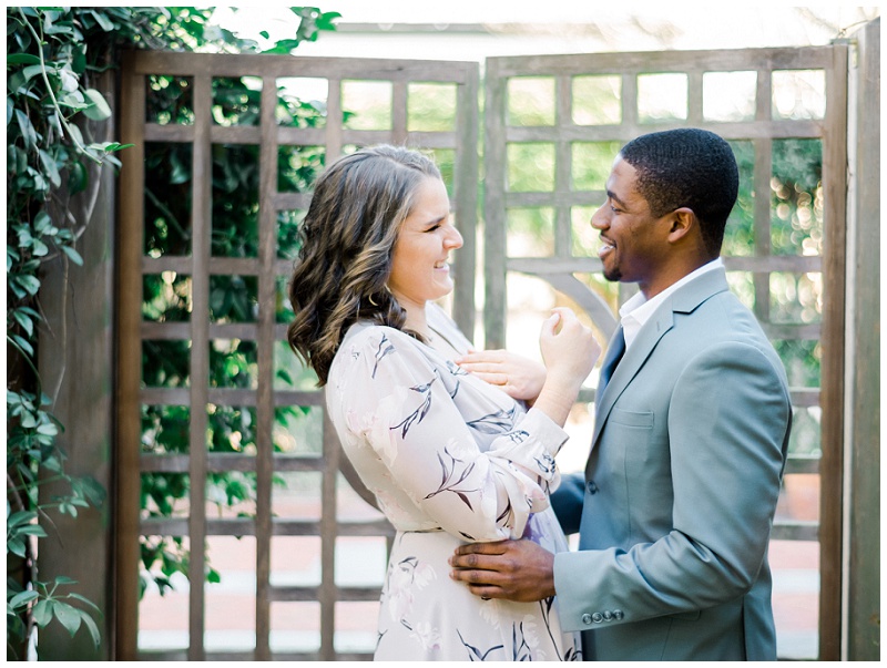 lavender dress engagement photos charlotte nc botanical garden