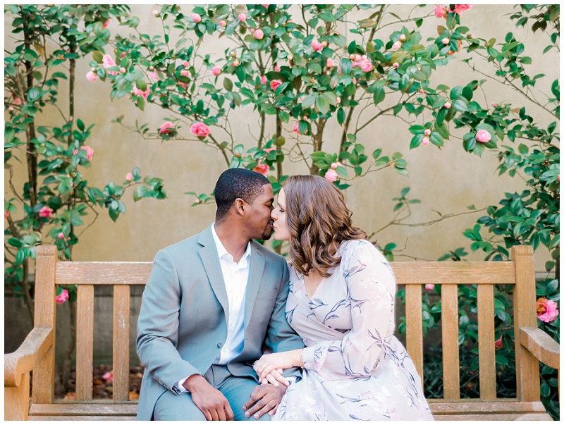charlotte nc engagement photographer botanical garden session