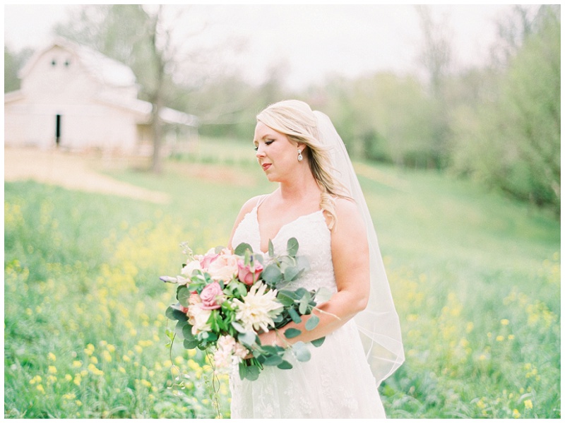 the side porch johnson city tn bridal session bride in gown