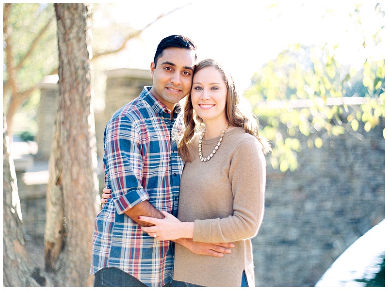 romantic engagement photos charlotte nc golden hour park