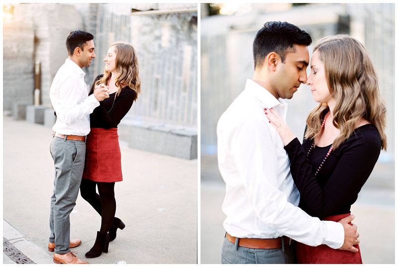 romantic city engagement photos romare bearden park charlotte