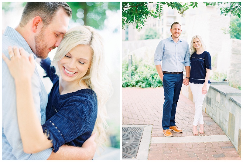 charlotte nc uptown engagement photographer natural light couple photos
