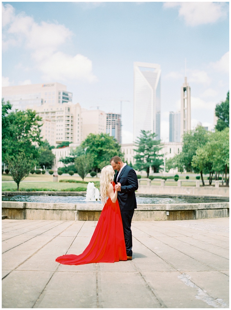 charlotte nc uptown engagement photographer storytelling couple photos