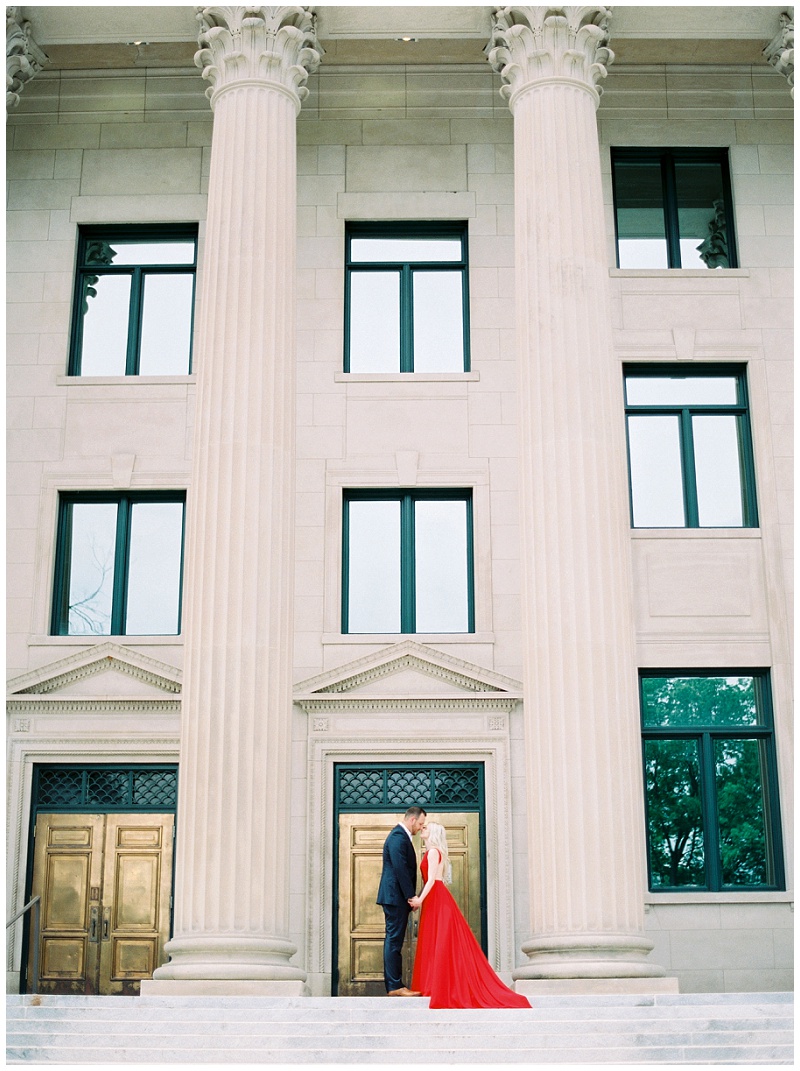 charlotte nc uptown engagement photographer candid couple laughing