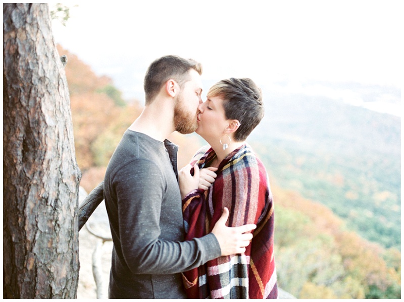 millie and josh engagement session chattanooga tn sunset rock