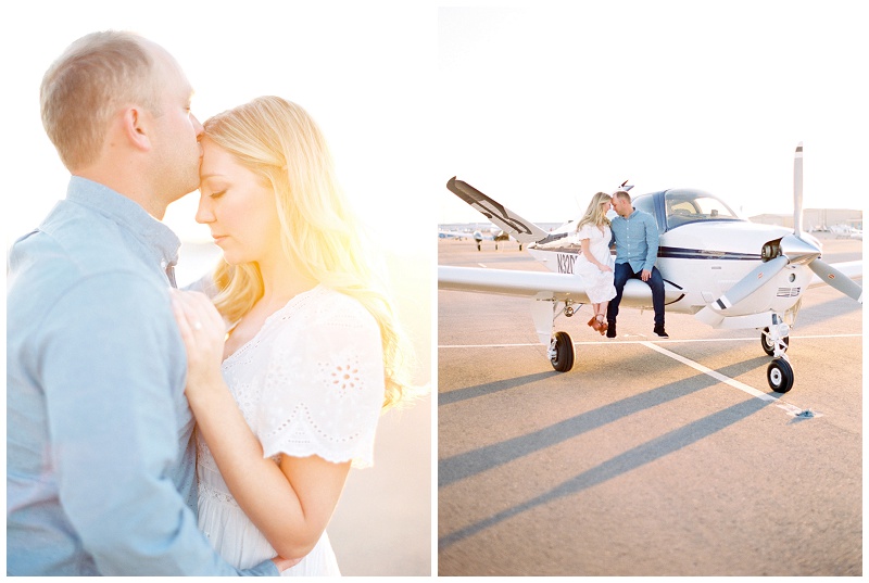 airplane engagement photos phoenix arizona desert sunset couple