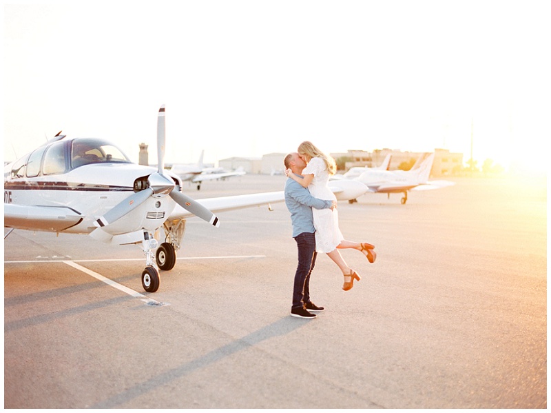 desert sunset engagement photos phoenix az airplane couple session