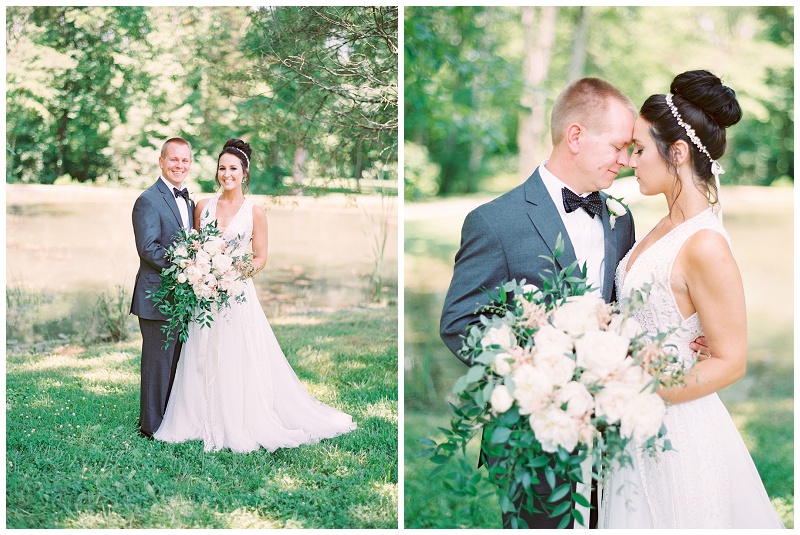 romantic couple portraits barn wedding East TN