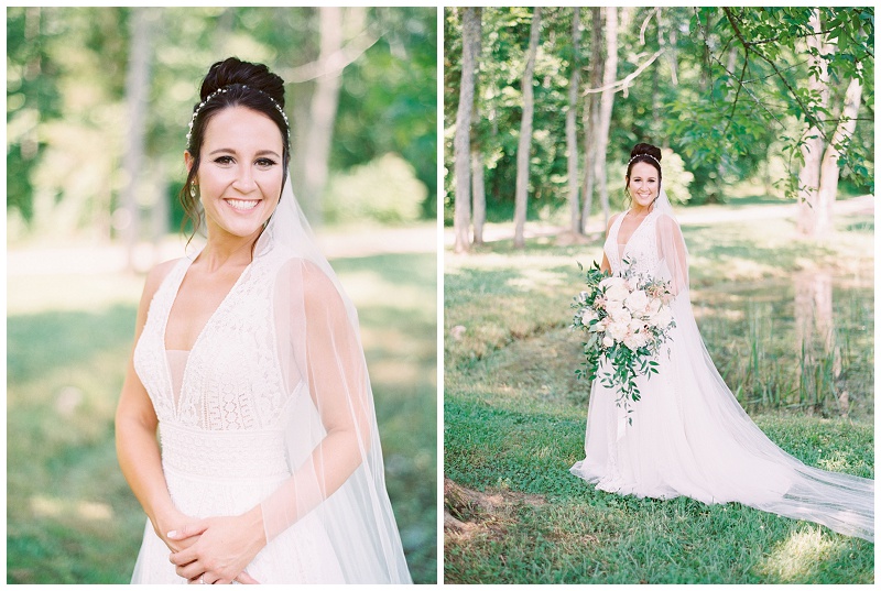 bride portrait Ramble Creek Athens TN soft light