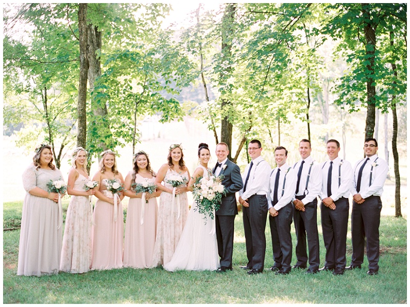 bride and groom sunset portraits East Tennessee wedding