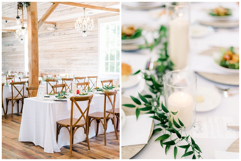 wedding reception indoor barn fireplace backdrop