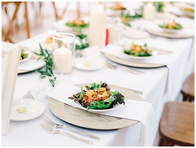 wedding reception plated food
