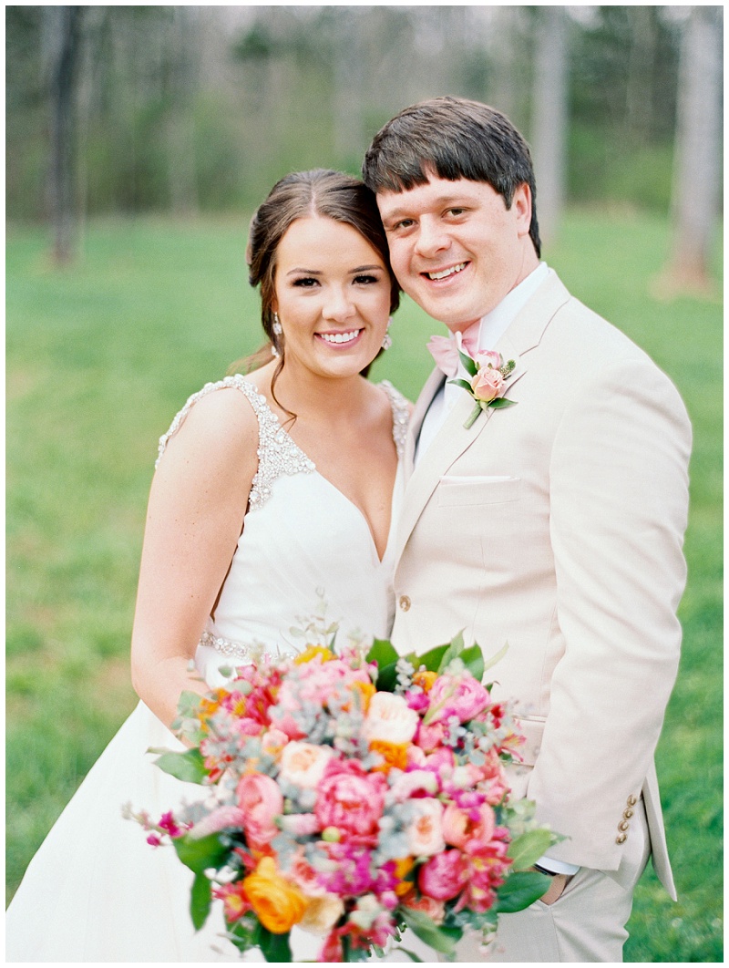 bride and groom field portrait Athens TN