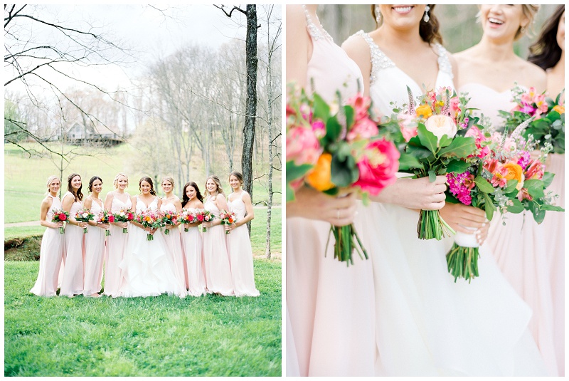 bridal party photos Ramble Creek Athens TN