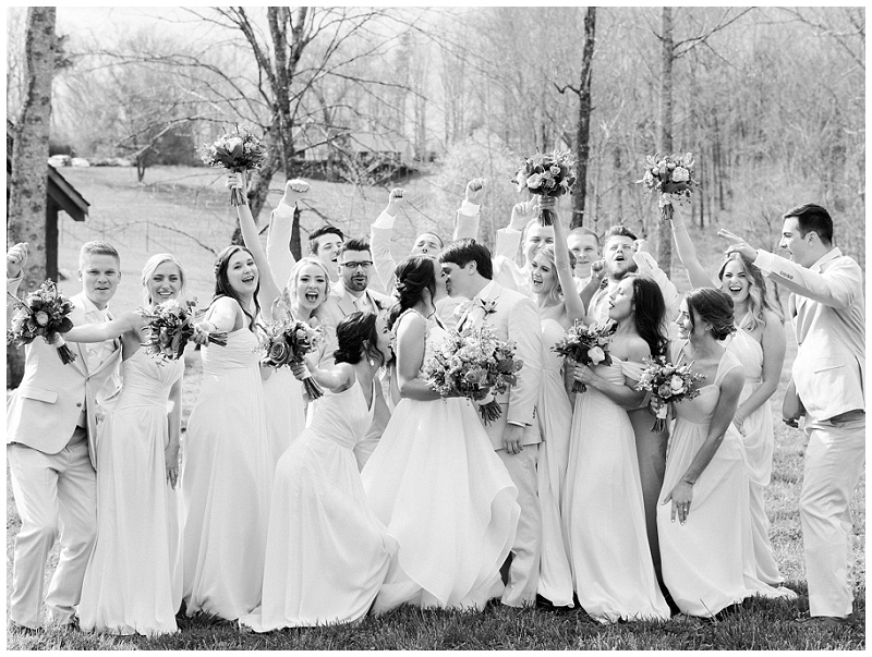 wedding party natural light portraits