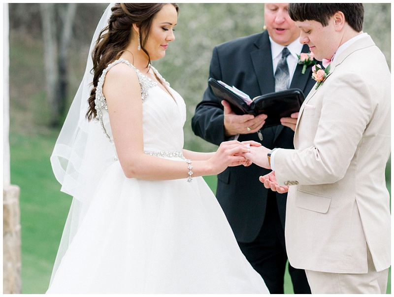 exchanging rings ceremony photo
